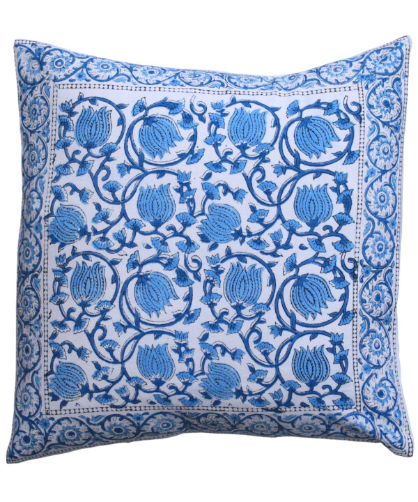 Blue Lotus Cushion Cover
