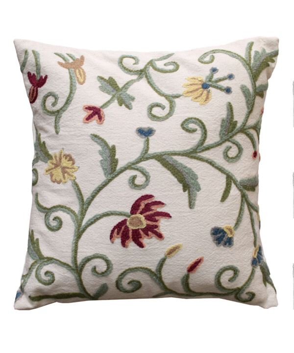 Gulmarg Crewel Cushion Cover