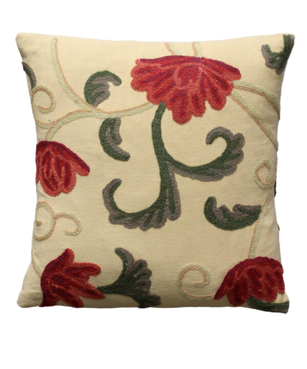 Hunza Crewel Cushion Cover