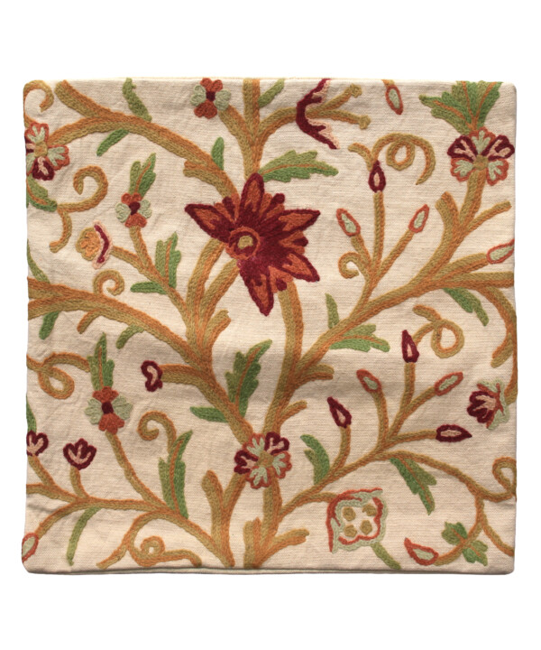 Jacobean Crewel Cushion Cover - Image 2