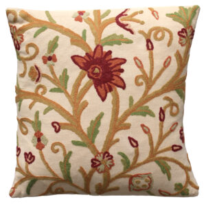 Jacobean Crewel Cushion Cover