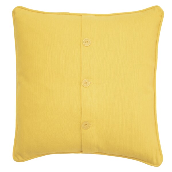 Plain Bright Yellow Cushion Cover - Image 2