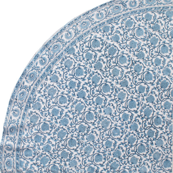 Blue Lotus Round Tablecloth