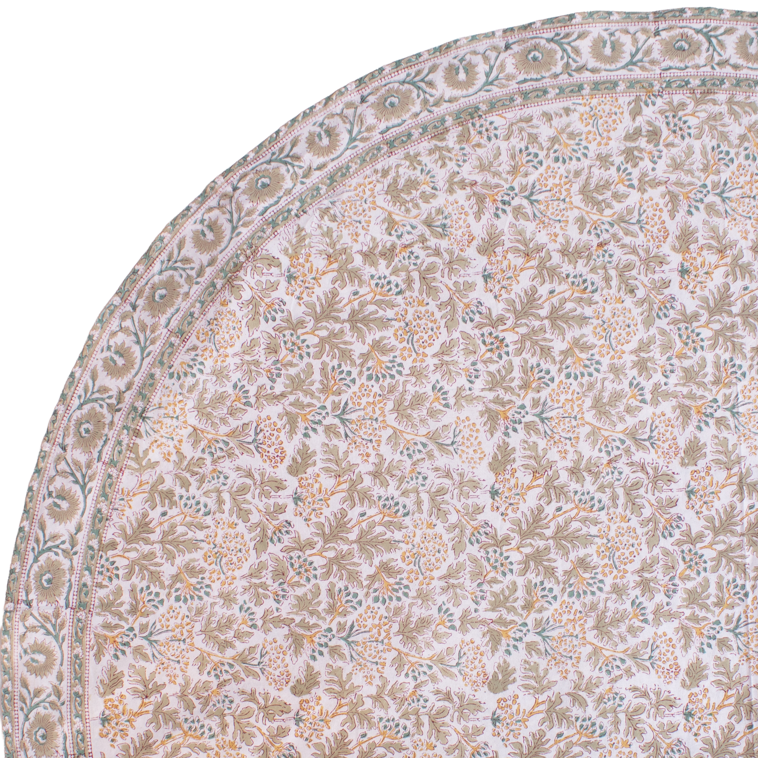 Kullu Oak Flower Round Tablecloth